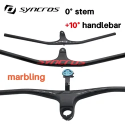 Syncros Carbon Handlebar +10°  Multiple Colour MTB Integrated Handlebar Stem 0° 60-110mm bike farme  bicycle parts marbling