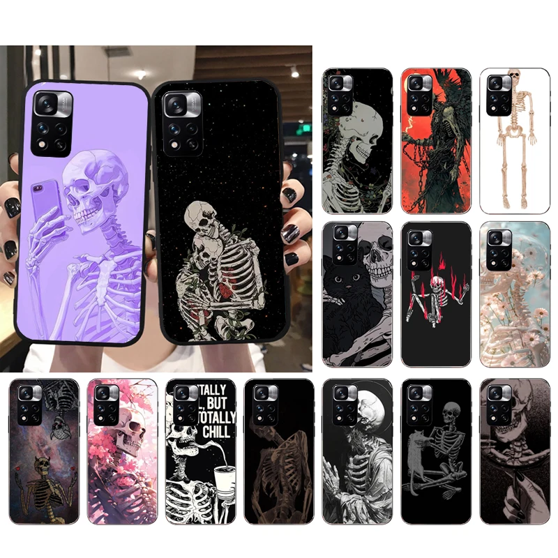 

Skeleton Art Phone Case For Xiaomi Redmi note 14 Pro 14 13 12 11 10 Pro 14S 12S 11S Redmi 14C 13C 10