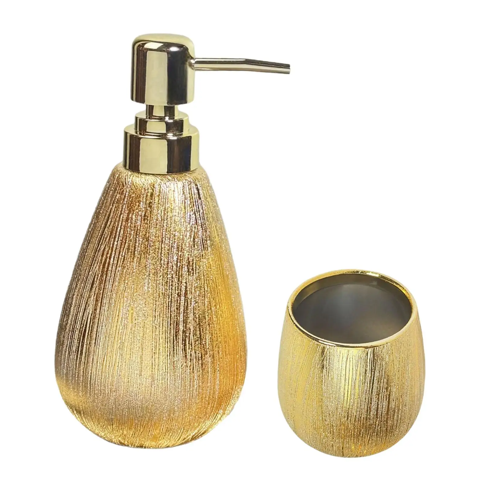 2Pcs Bathroom Accessories Set Soap Dispenser for Washing Room Hotel Home
