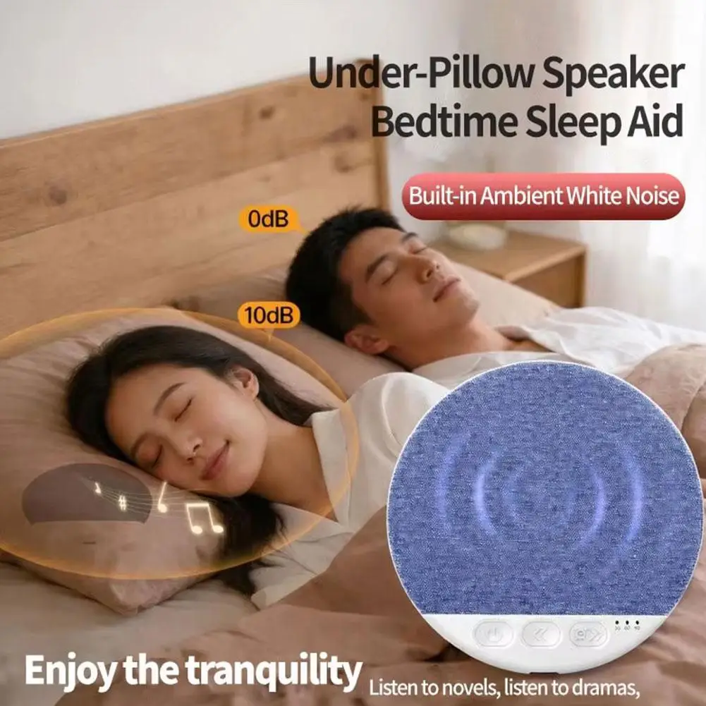 Portable Pillow Bluetooth Speaker Ultra-thin Sleep Aid Hifi Sound Music Box Wireless Timed Shutdown Audio Player for Side Sleepe