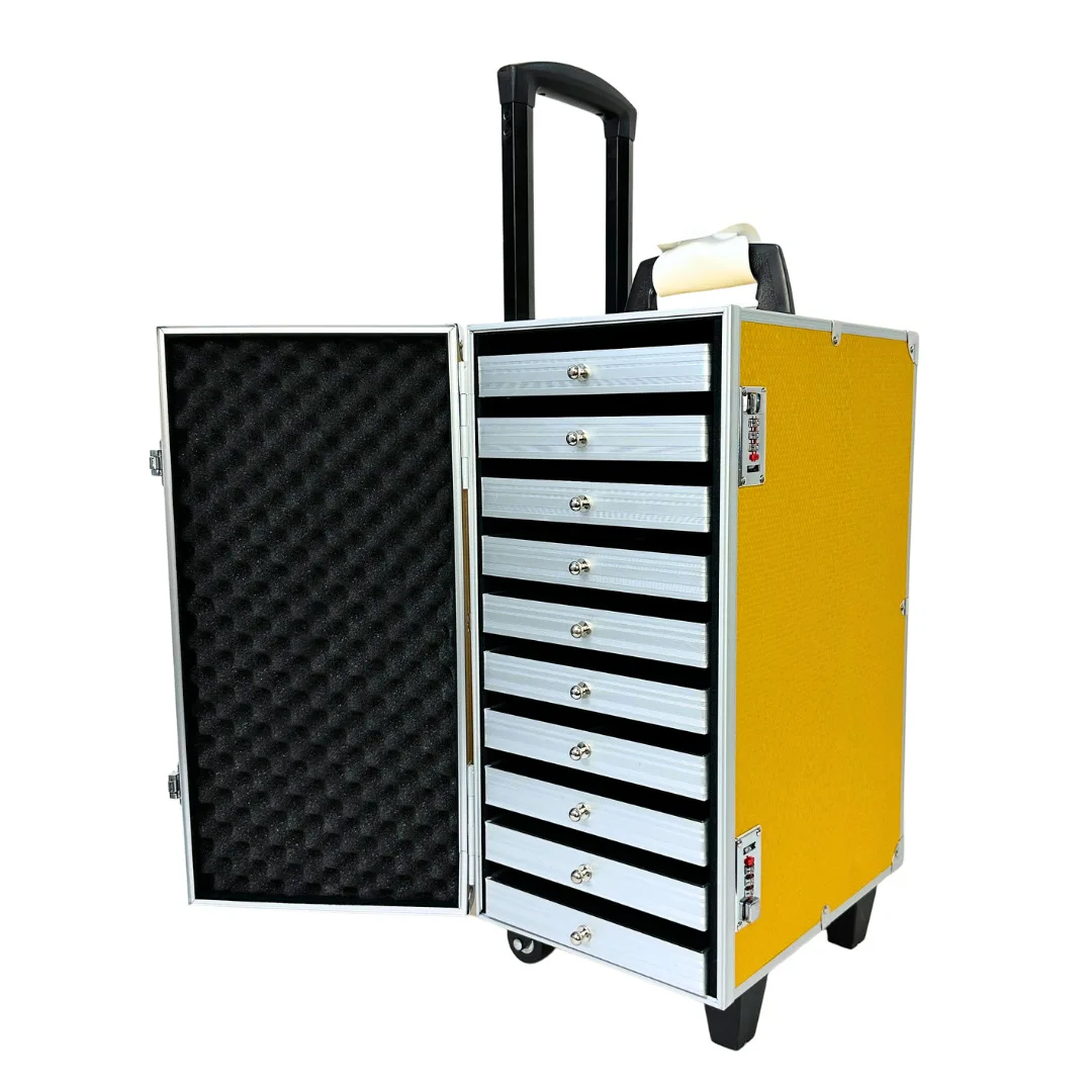 Portable multi-layer trolley jewelry case, portable multi-layer drawer jewelry
