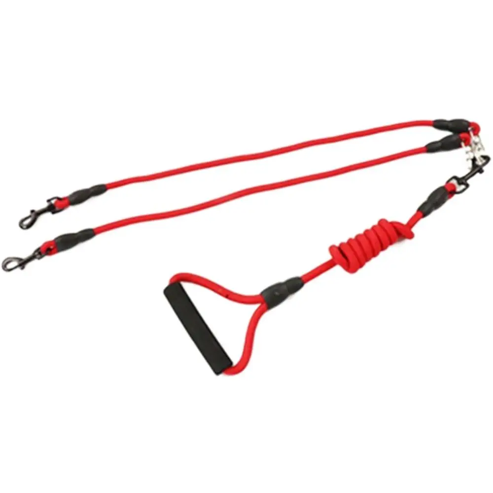 

With Foam Handle 2/3/4 Way Pet Leash Adjustable Detachable Two Heads Dogs Leash Black Nylon Dogs Traction Rope Outdoor