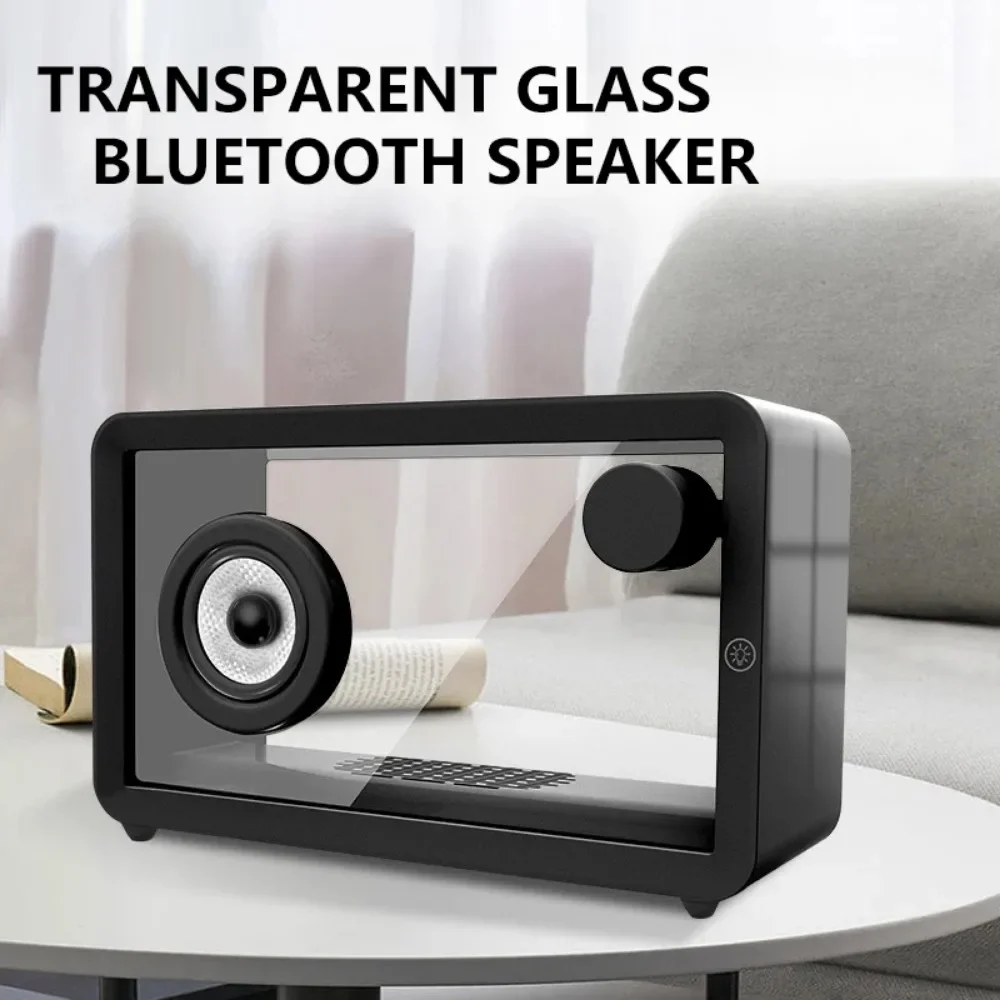 

Portable Creative Colorful Transparent Glass Wireless Bluetooth Speaker Outdoor HiFi Stereo Subwoofer Sound Box 블루투스 스피커