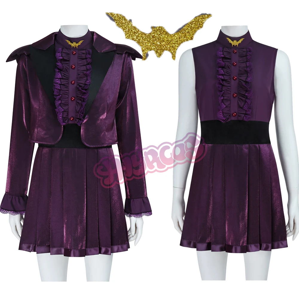 

Nana Cosplay Purple Uniform Brooch Skirt Suit Woman Girl Terrifying Cuddly Play Jacket Shirt Skirt For Women Halloween Party