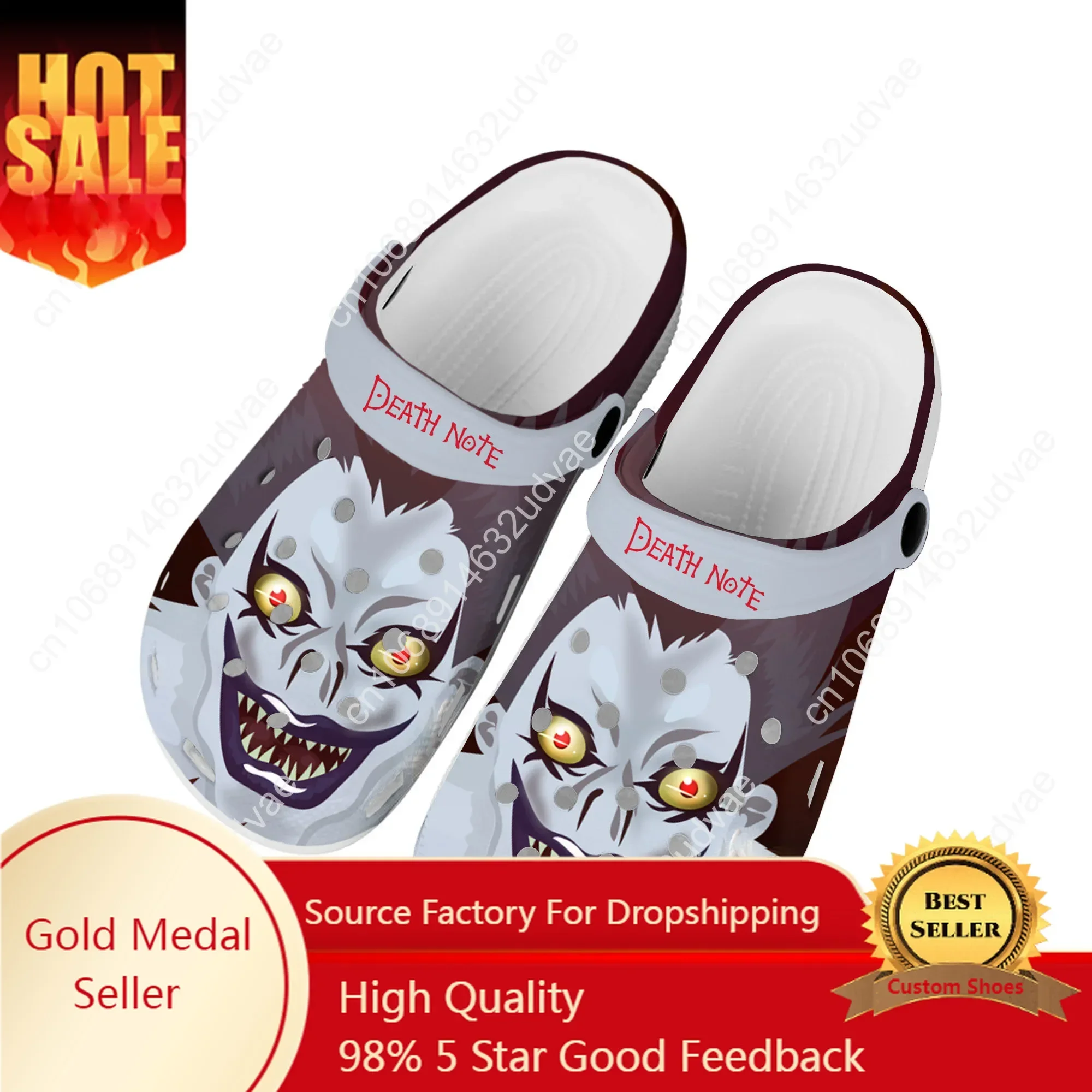 

Demon Ryuk Horror Halloween Death Note Home Clogs Custom Water Shoes Mens Womens Teenager Shoe Garden Clog Beach Hole Slippers