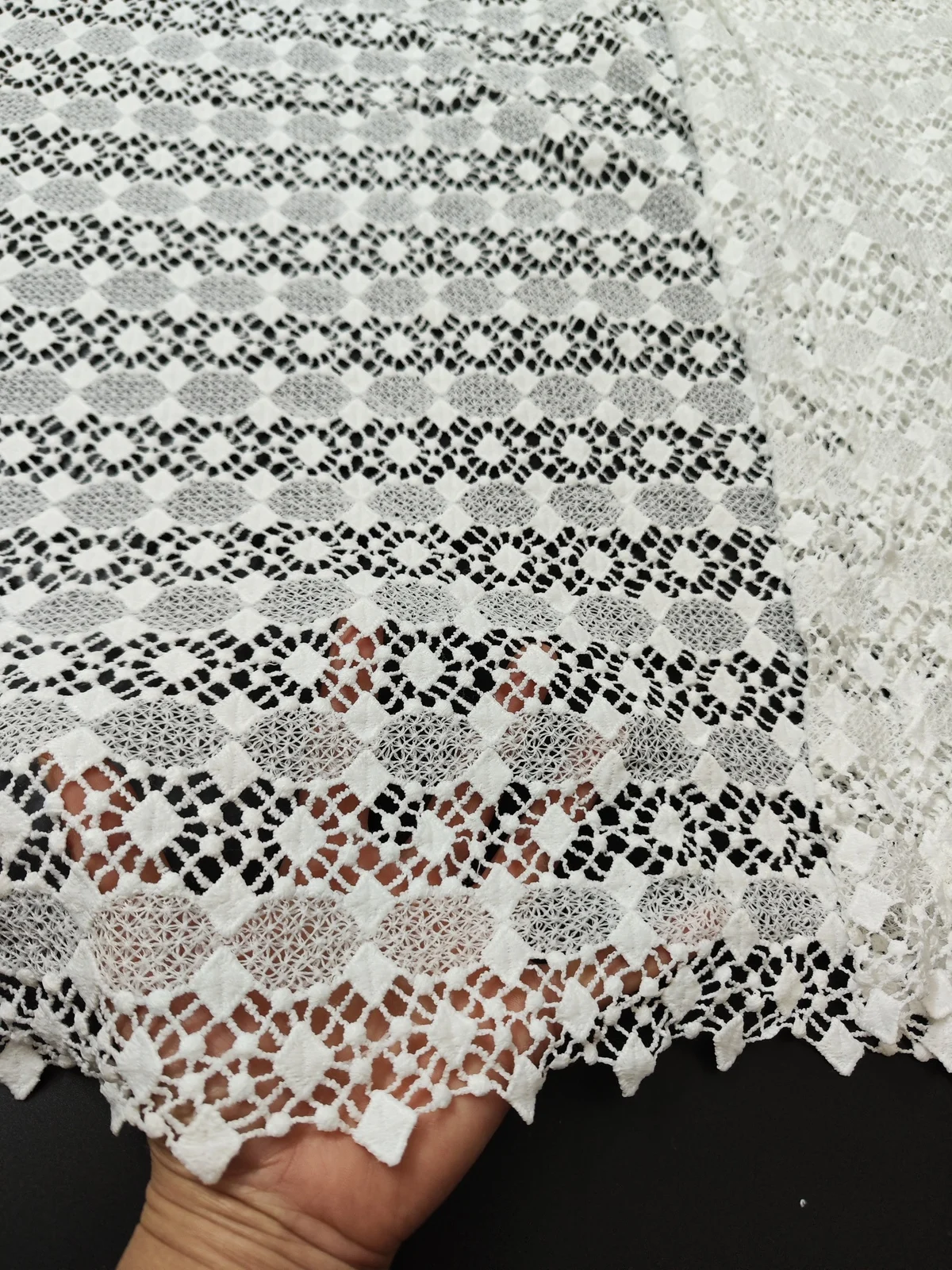 

White French Embroidery Guipure Cord Lace Fabric 2023 High Quality African Lace Fabric For Nigerian Wedding Party Dress PJFT2301