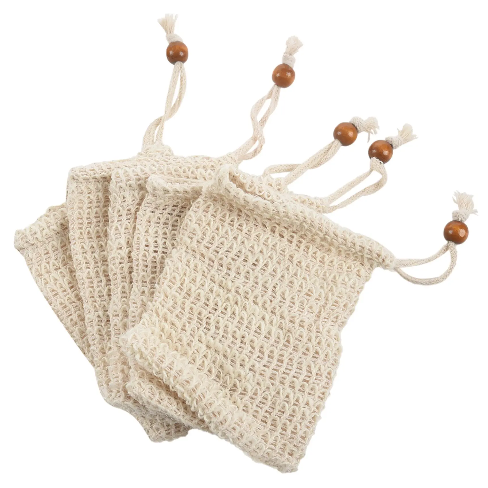 ABQR 5 Pack Exfoliating Soap Bag Natural Soap Saver