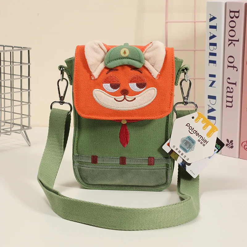 Kawaii Zootopia Nick Wilde Judy Hopps Mobile Phone Bag Cute Cartoon New Shoulder Bag Portable Key Coin Purse Birthday Gift