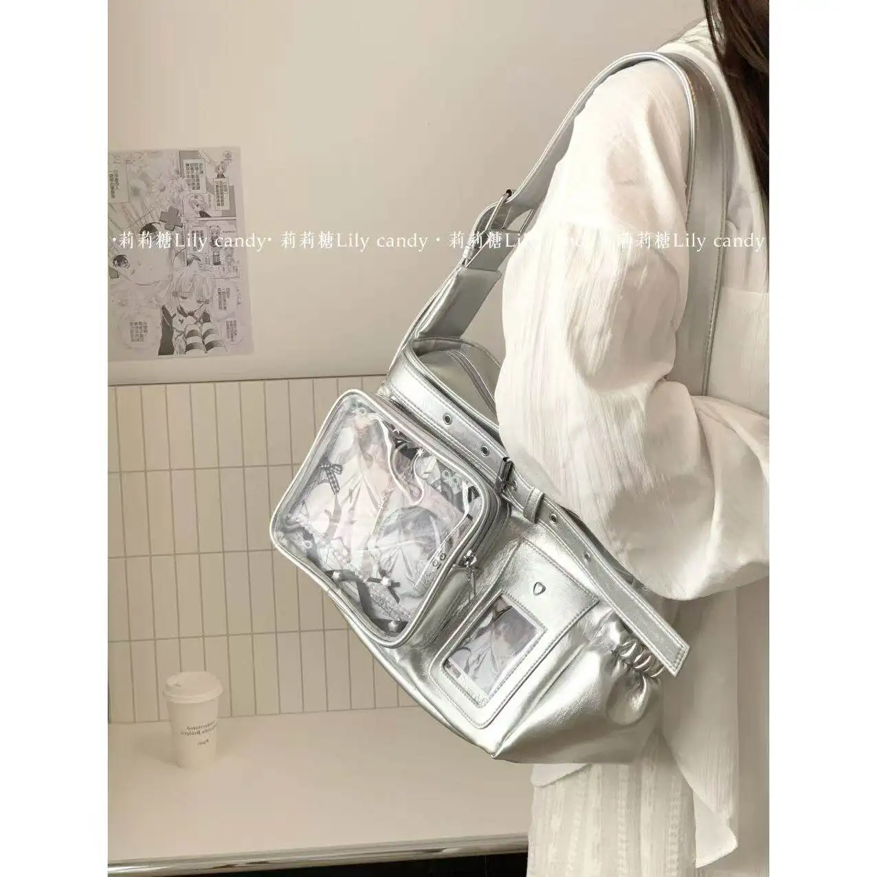 New Two-dimensional Comic Exhibition Lta Bag Casual Large Capacity Versatile Commuting Original Shoulder Crossbody Bag for Women