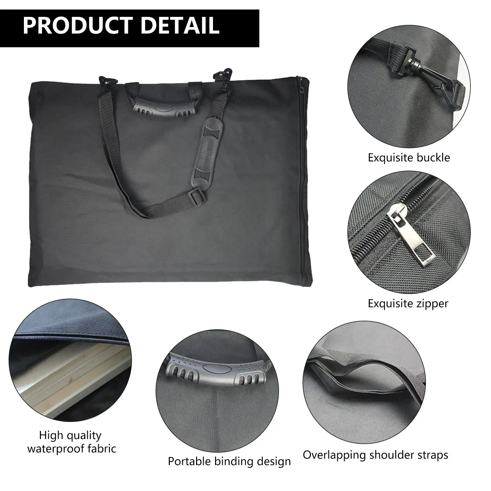 A3 Art Portfolio Case Nylon Drawing Board Carrying Bag Multifunction Drawing Board Storage Bag Waterproof for Artist Students