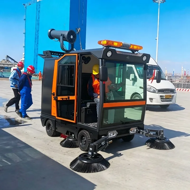 High Power Municipal Zero-emission Road Sweeper Truck Industrial Ride-on Floor Sweepers Machine Street Sweeper Brooms with CE
