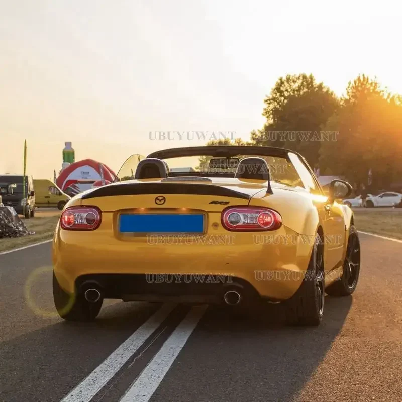 UBUYUWANT For MX5 NC NCEC Roster Miata EPA Type 3 2009-2015 Carbon Fiber Rear Trunk Spoiler Tail Boot Lip Wing Car Styling