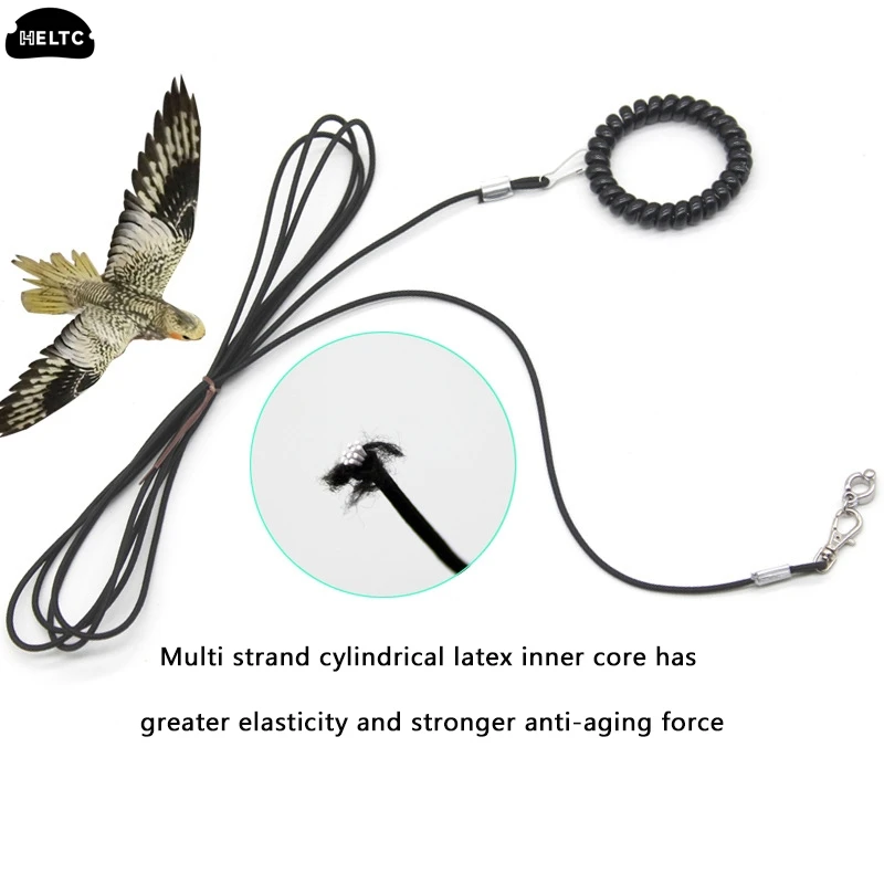 1PCS Portable  Multiple Length Options Parrot Release Rope Bird Foot Chain Not Hurt Feet Bird Training Rope Bird Outdoor Rope