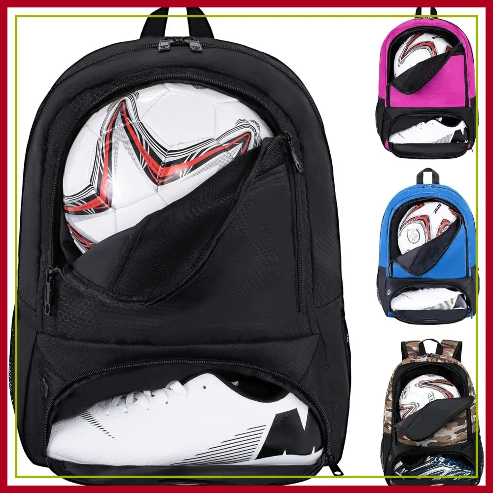

Soccer Backpack with Separate Cleat Compartment for Football, Volleyball & Handball
