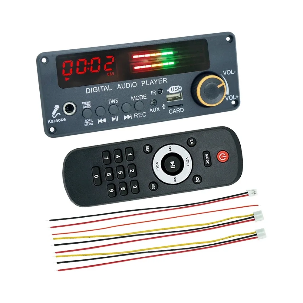 D189BT Audio Decoder Board with USB Port TF Card Slot FM Input Recording Output for Speaker For amplifier Projects