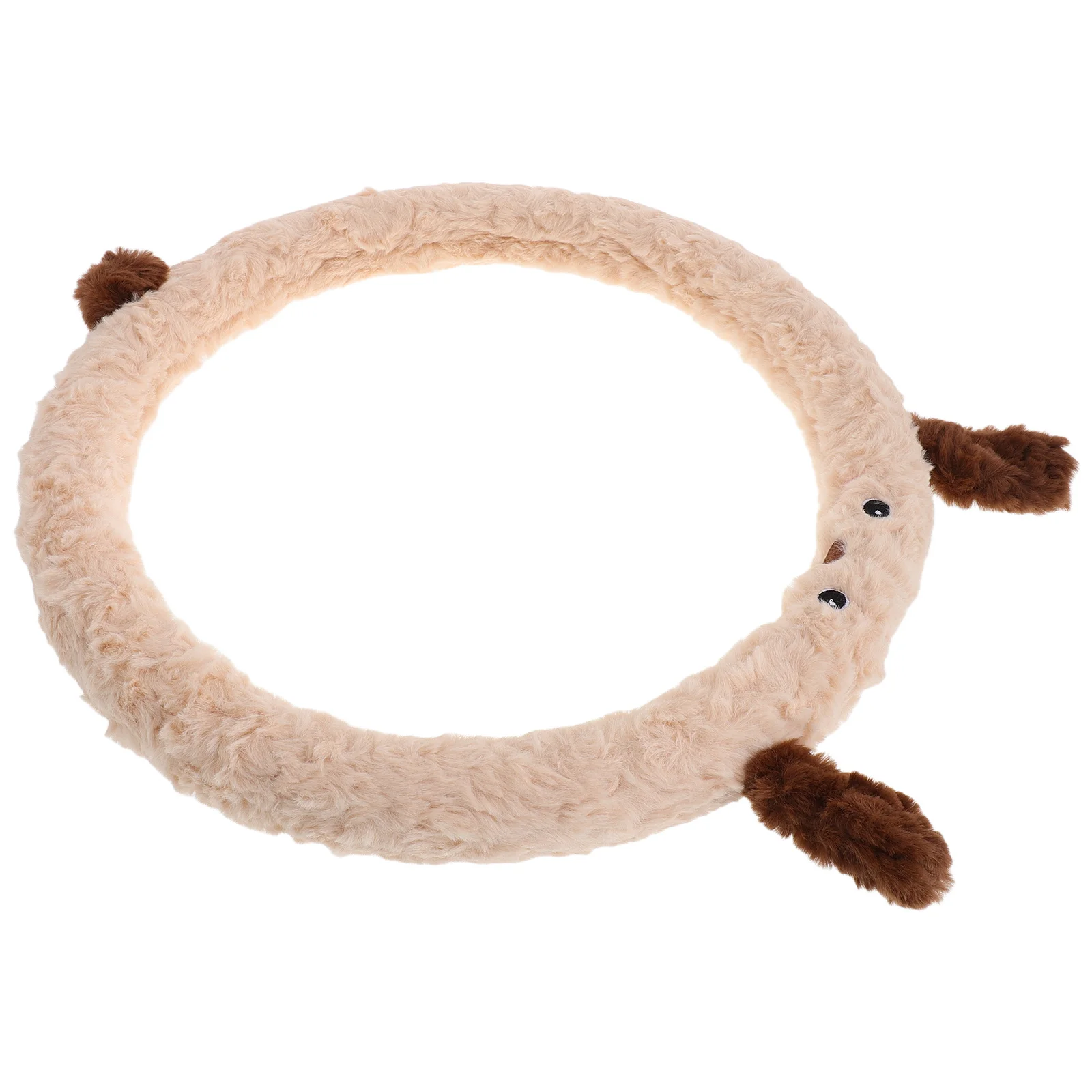 

Cute Cartoon Style Steering Wheel Cover Soft Non-Slip Warm Universal Fit Car Accessories Furry Car Accessories