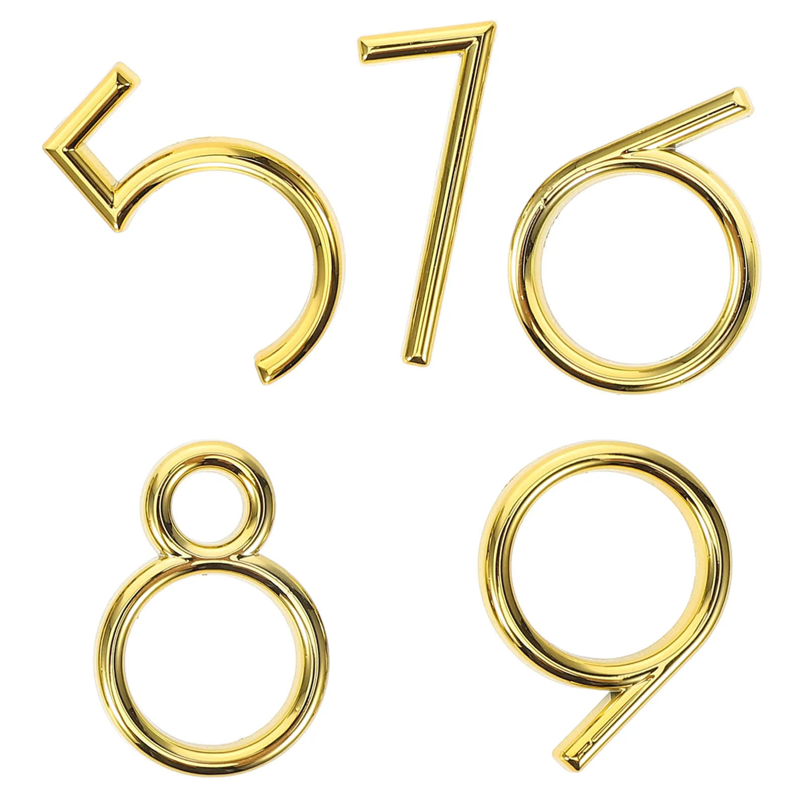 3D House Number Signs 5 Pieces Modern Self Adhesive Address Numbers for Front Door Apartment Mailbox