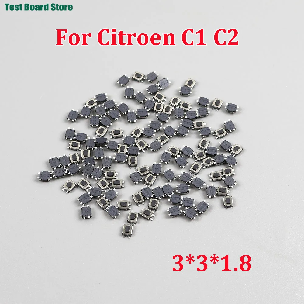 10/50/100PCS Micro Switch for Peugeot 307 308 Citroen Triumph Sega Car Remote Control Key Tactile Tact Push Button Switch 4Pin