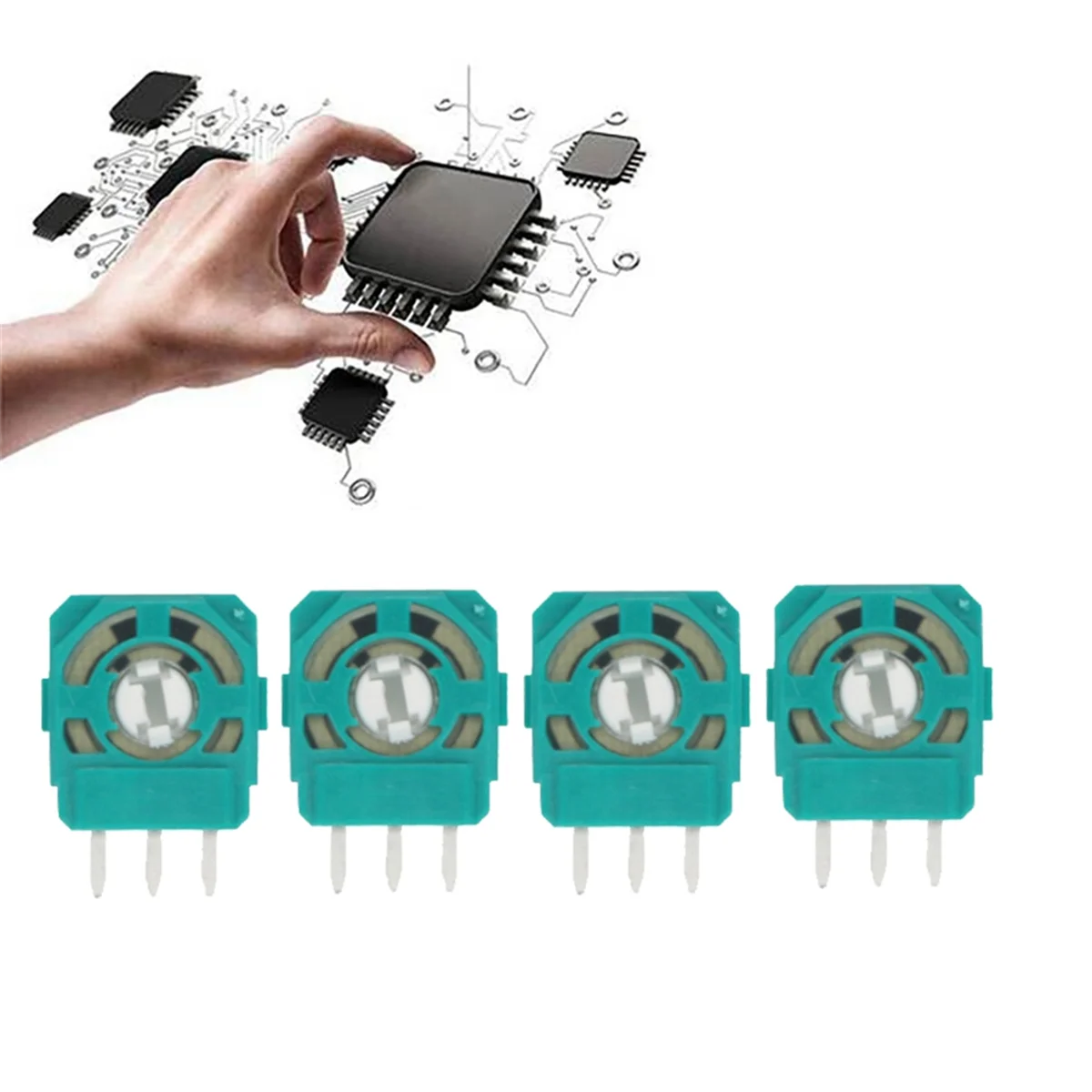 SMIEA 60PCS จอยสติ๊ก Potentiometers Sensor โมดูลชุดสําหรับ PS5 ตัวควบคุม 3D Thumbstick แกน Resistors Repair Part