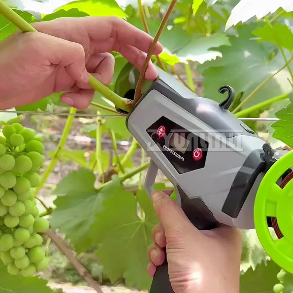 Máquina de encuadernación de ramas eléctricas, herramienta de encuadernación de ramas de plantas de 0-25mm, Kiwi de uva, tomate, vides, atado, dispositivo de encuadernación de ramas