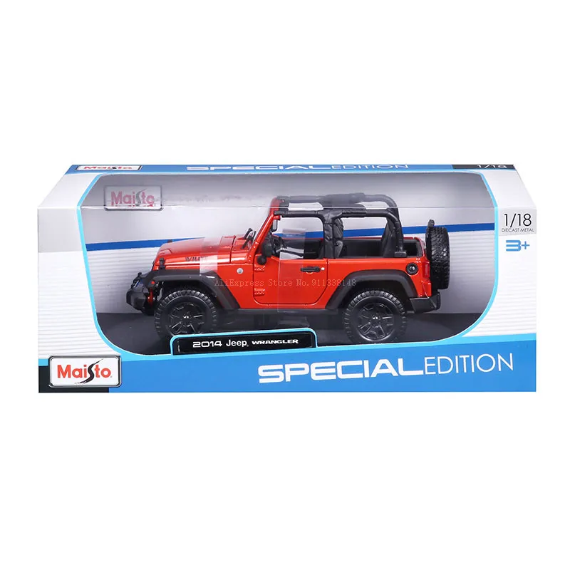 Maisto 1:18 2014 Jeep Wrangler Sahara Brand Alloy Car Model Static Die Casting Model Collection Gift Toy Gift