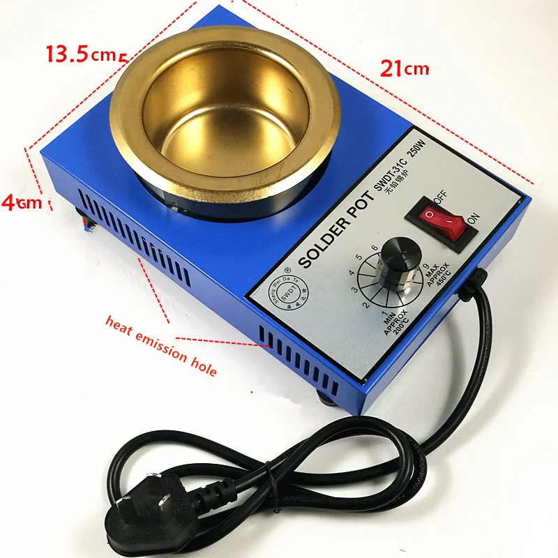 Tp Tin Melting Furnace Stove for Casting Heads Lead Tin Indium Soldering Using Pot Electric Portable Solder Furnace