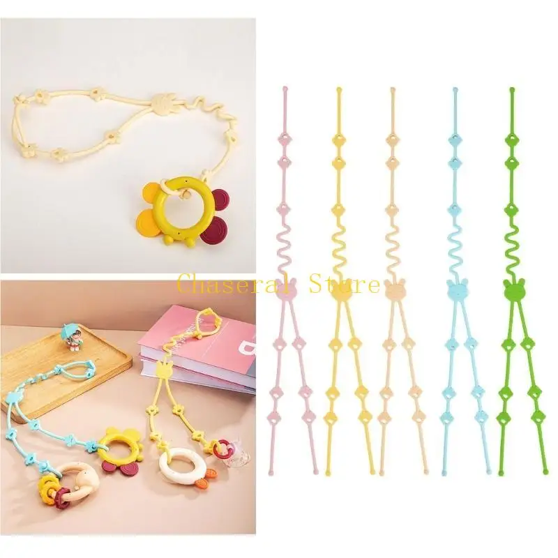 

E7CE Pacifier Chain Holders Dummy Chain Teething Clips Toddlers Teether Toy Anti-drop Rope Soother Chain Pacifier Strap Clip