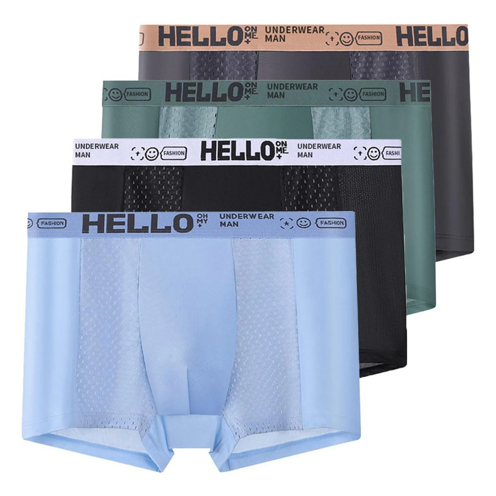 

4pcs Hello Underwear For Men, Hello Mesh Mens Underwear