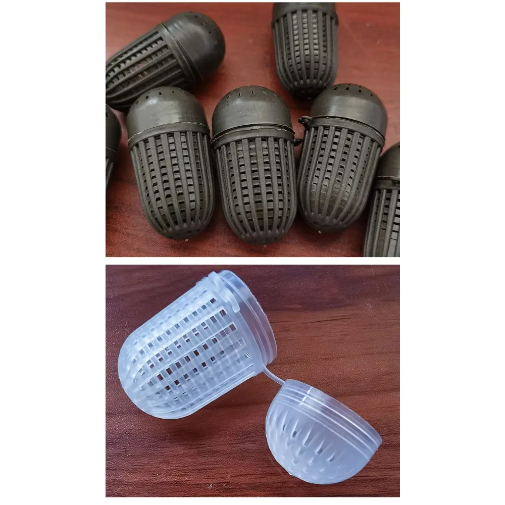 15 stücke Mini Fisch Köder Käfig Verdickte Kunststoff Ball Köder Box Angeln Locken Korb Feeder Halter Garnelen Hummer Fisch Köder falle Käfig – Detail 6