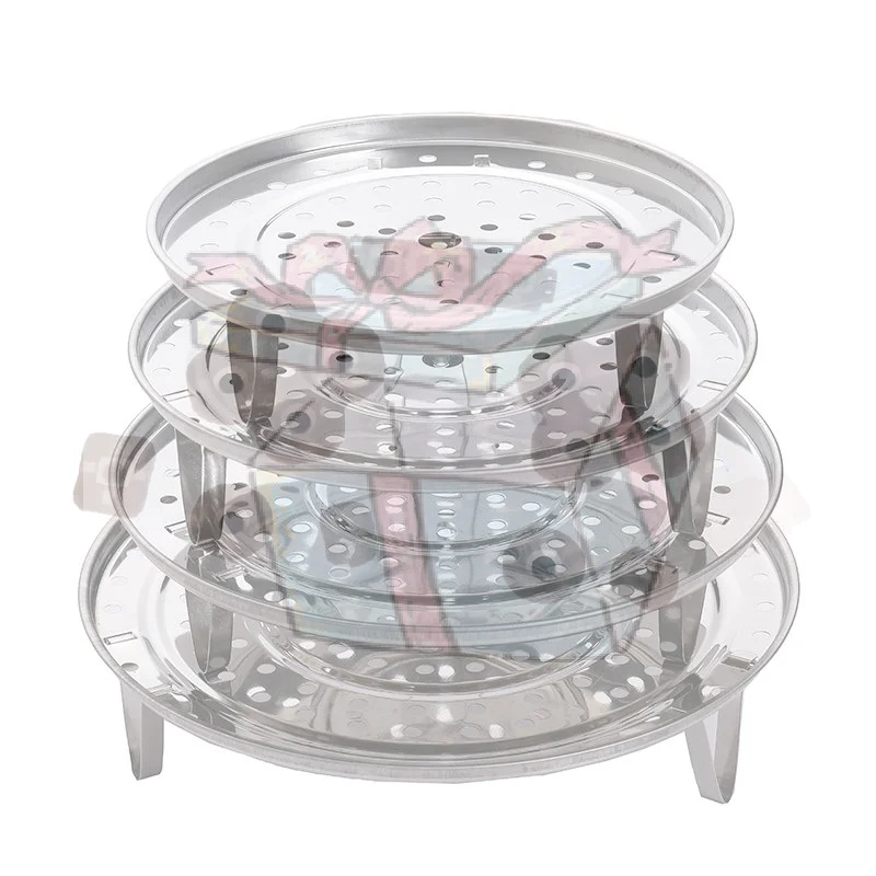 【CC】Stainless Steel Steamer Rack Rust Proof Detachable Support Legs For Home Kitchen Steaming Dumplings Vegetables Corn