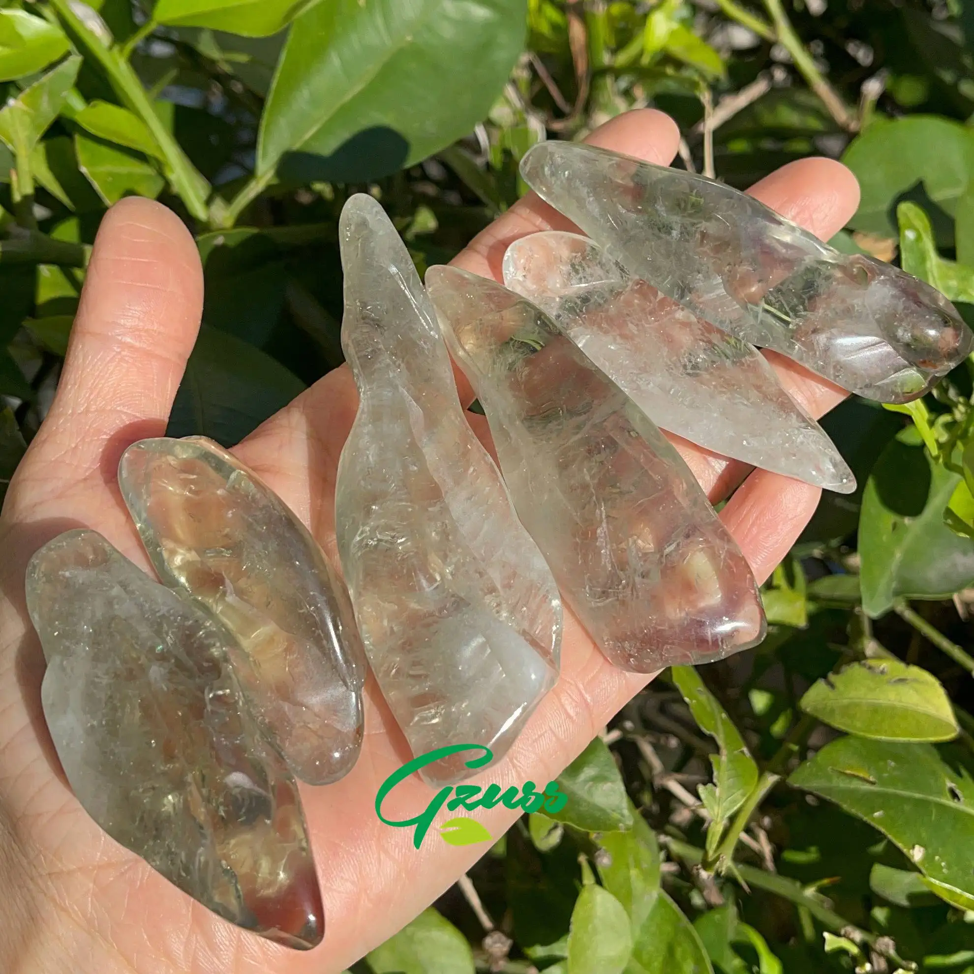 Prasiolite Stone 4-7cm green crystal Polished stone - Prasiolite crystal - healing crystals and stones-green amethyst