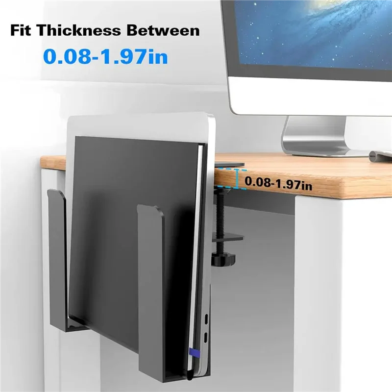 ABUN-4X Table Sides Laptop Rack Charging Cooling Stand Tray Desk Organizer Storage Holder For Pad Under Desk Management Tray