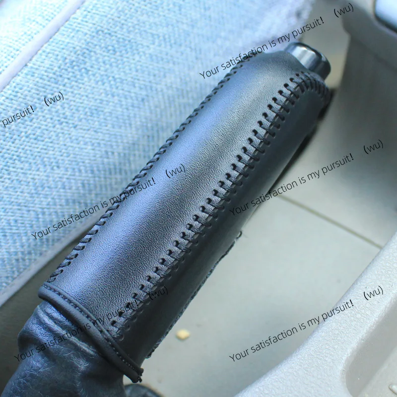 Carbon Fiber Car Leather Handbrake Cover Protective Sleeve Hand Brake Protection Car Interior Accessories