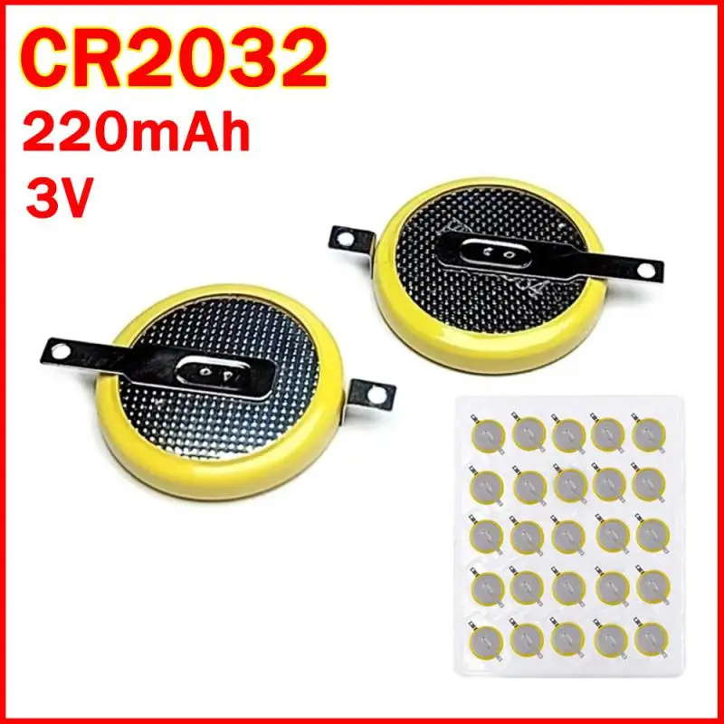 

High Quality CR2032 Button Battery 3V Vertical 180-degree Patch with Two-Welding Foot for Reliable and Powerful Performance