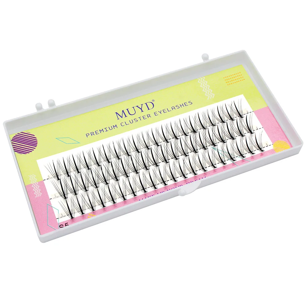 MUYD Professional 60 Clusters Single Tuft of Sandwich Eyelash Extension Grafting False Individual Lashes Personal Makeup Cilas