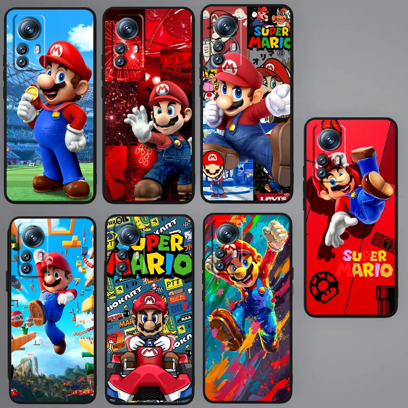 Magic Super M-Marios Cartoon For Xiaomi Mi 14 13T 13 12T 12 11T 11i 11 10T 10 Pro Lite Ultra 5G Black Soft Phone Case