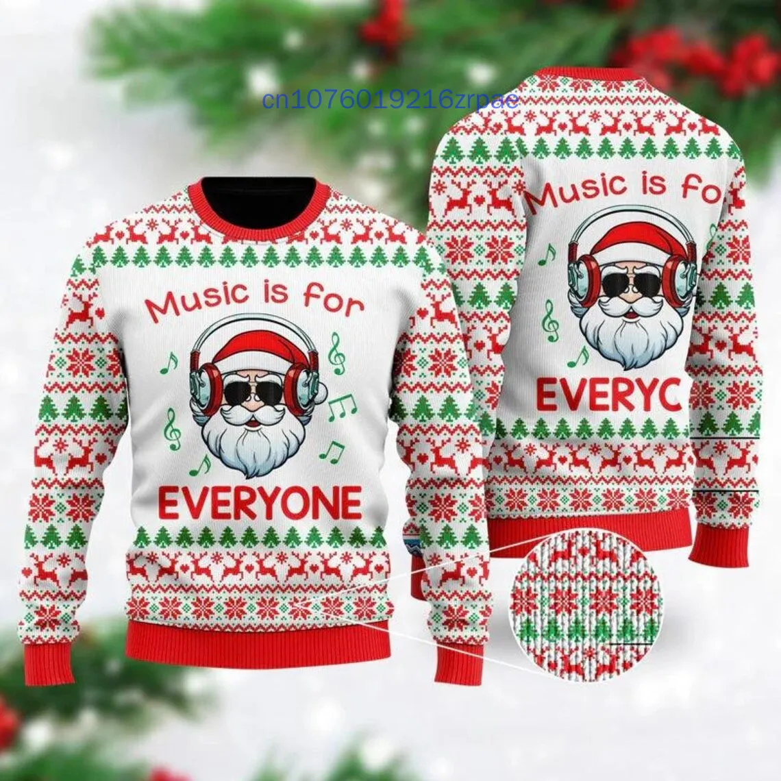 

Autumn New Santa Ugly Sweater 3D Printed Men's and Women's Casual Fashion Street Christmas Sweater
