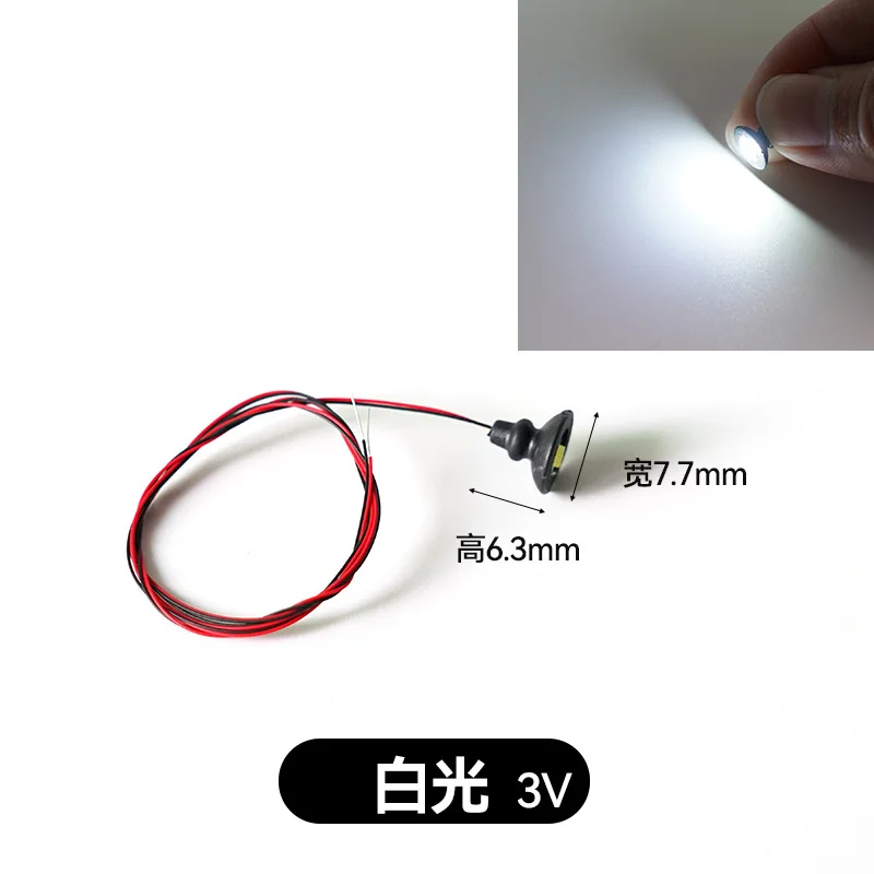 3Pcs Miniatur 3V Led Billboard Strahler Lampe Modell Kit Skala HO 1/87 Diorama Zubehör Material für Diy Layout modell Machen – Detail 7