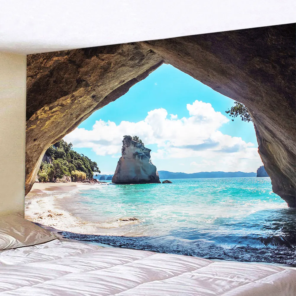 

Пейзаж, живопись, гобелен, природный пейзаж, озеро, море, пляж, настенный художественный декор для гостиной, спальни, дорожный коврик