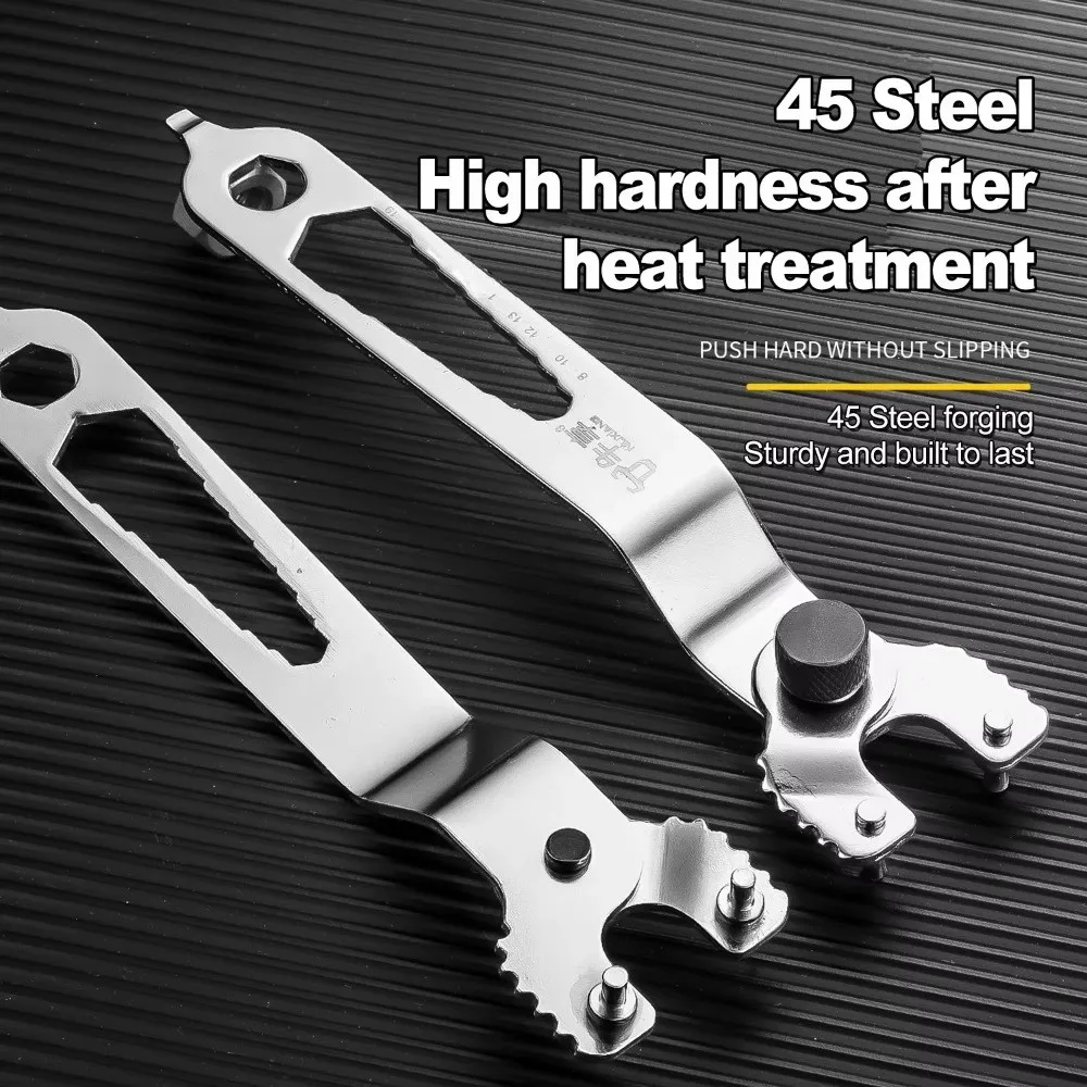 Adjustable Angle Grinder Wrench Multi Function Adjustable Jaw Two Claw Wrench Portable Hand Tool Angle Grinder Maintenance