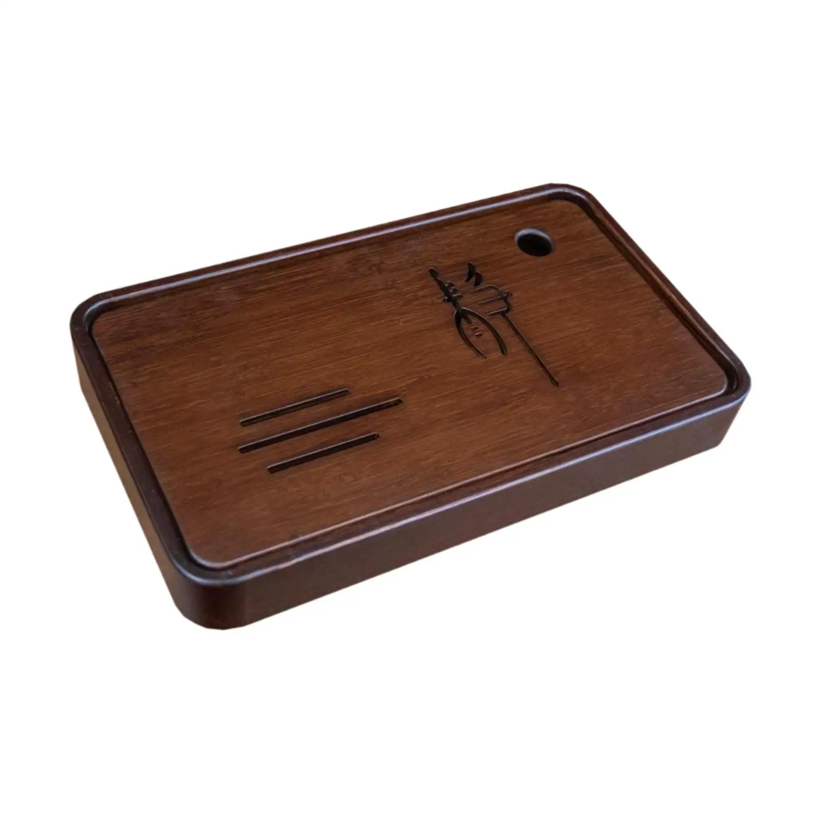 

Bamboo Tea Tray Tea Accessory Tea Serving Tray for Office Hotel Teahouse