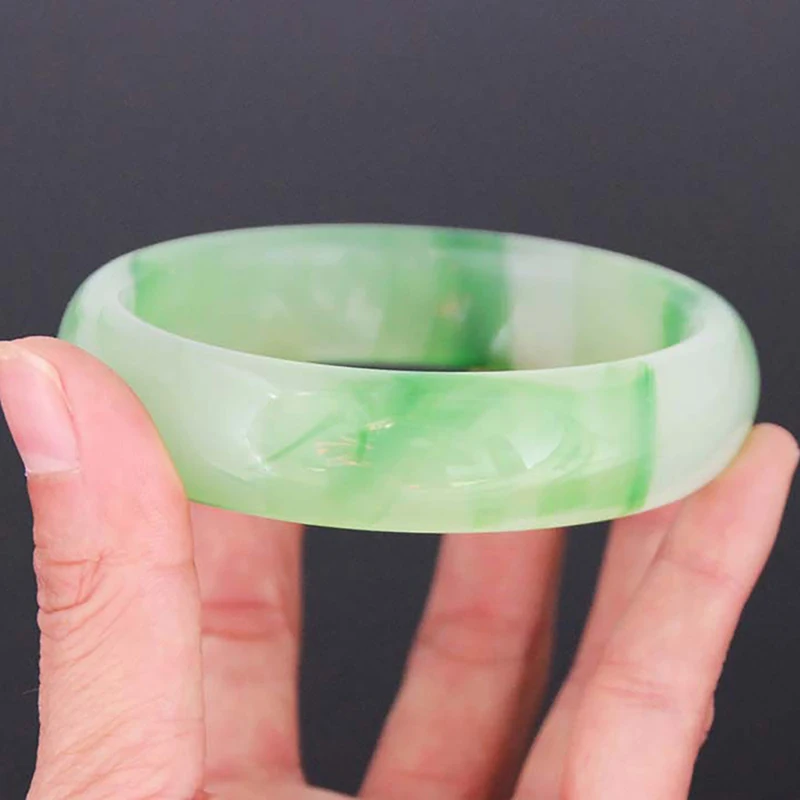 Real Jadeite Natural Ice Green Jade Bangle Luxury Bracelet For Women Gifts Girlfriend