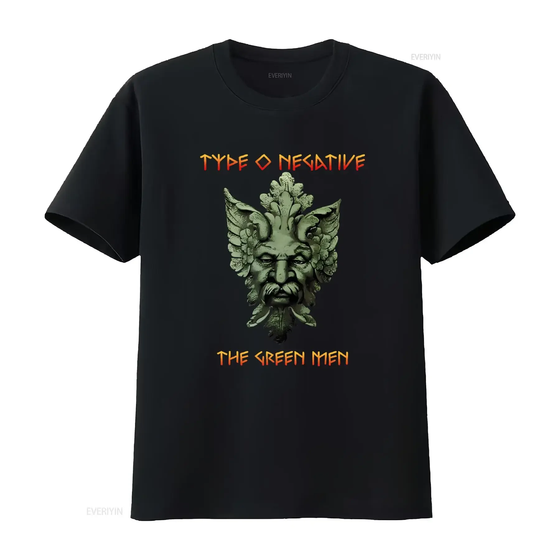 Type O Negative Brand New Large T Shirt with Green Man Design 2 Sided vintage Washed Stylish Versatile Stretched homme graphic