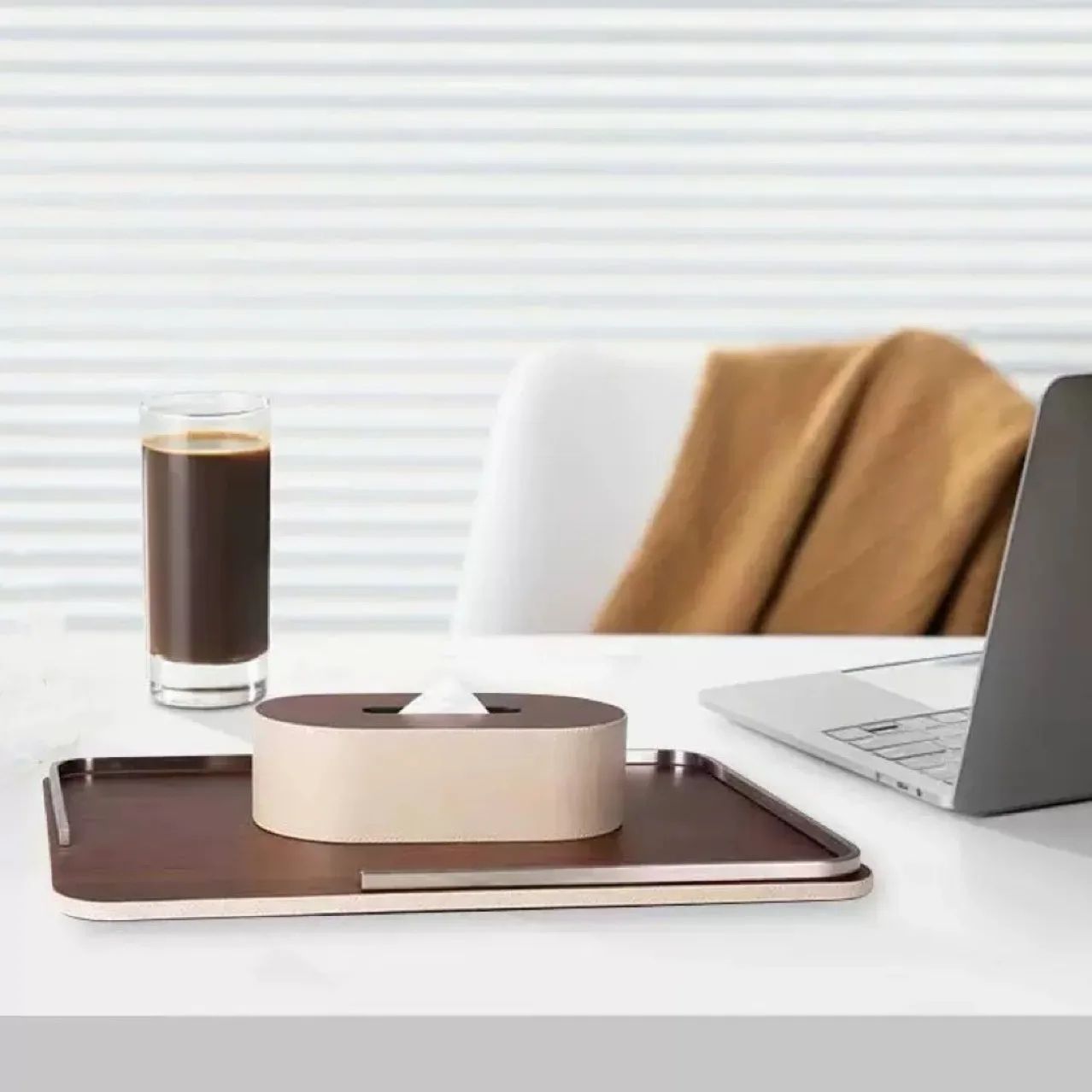 DSA simple style high-end log color tray tissue box home soft decoration hotel living room coffee table desktop ornament