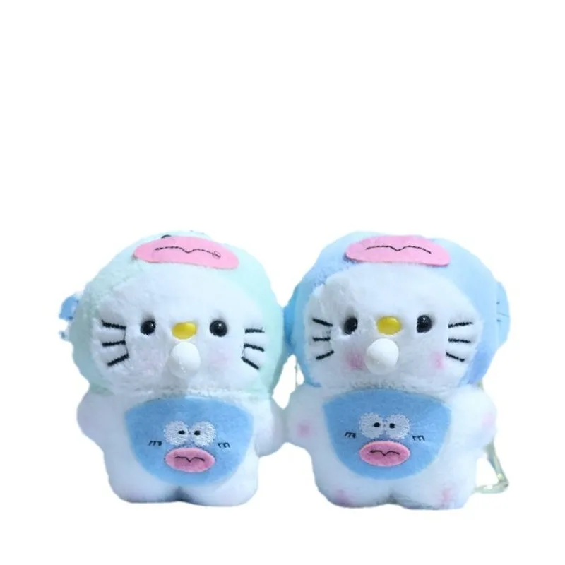 Sanrio Hellokitty lucu percikan gelembung memijat musik Kt kucing liontin mainan mewah boneka kucing kecil gantungan kunci boneka hadiah Natal