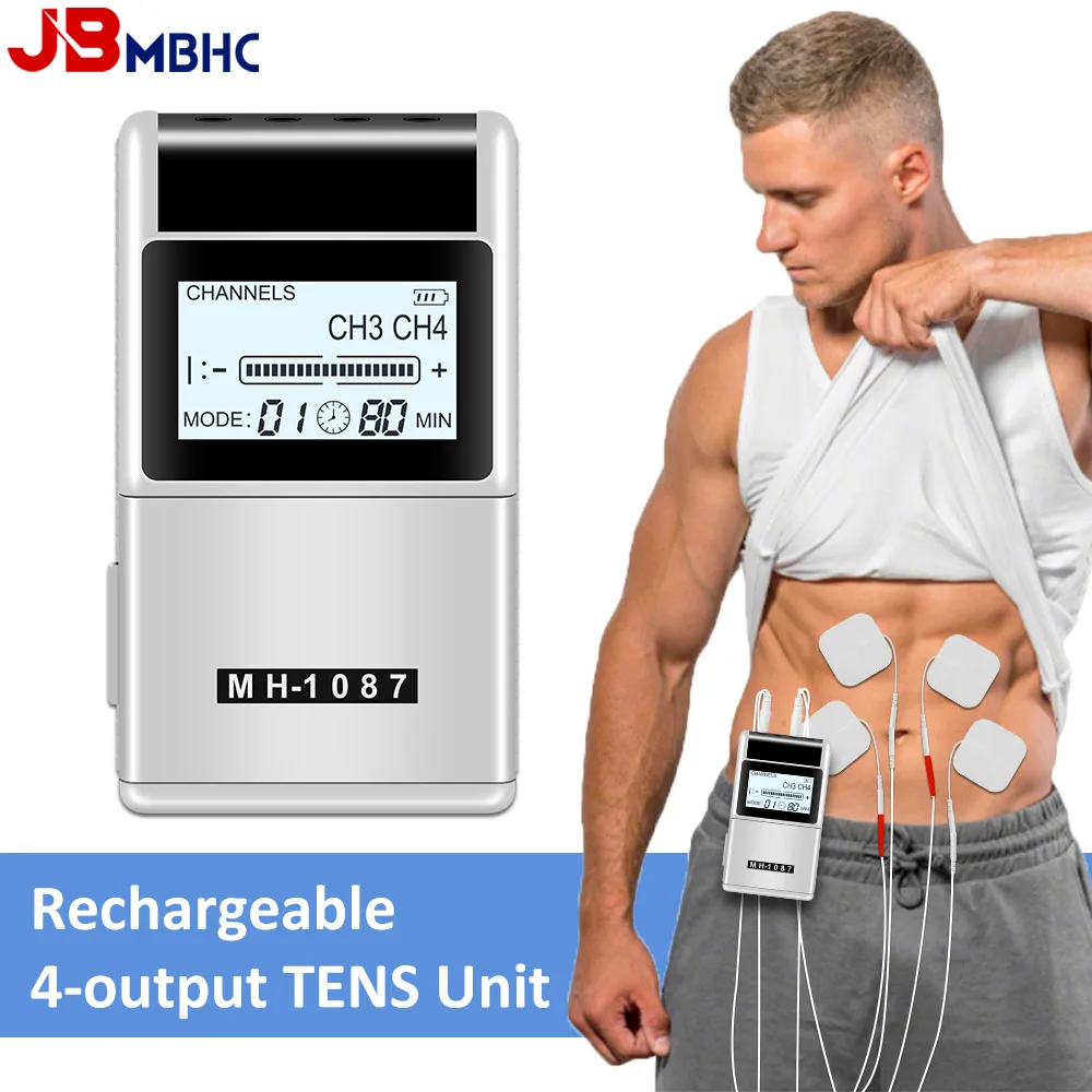 

15-режимный электростимулятор TENS PMS для мышечных нервов, перезаряжаемый физиотерапевтический импульсный электрод, массажер для тела, облегчение боли