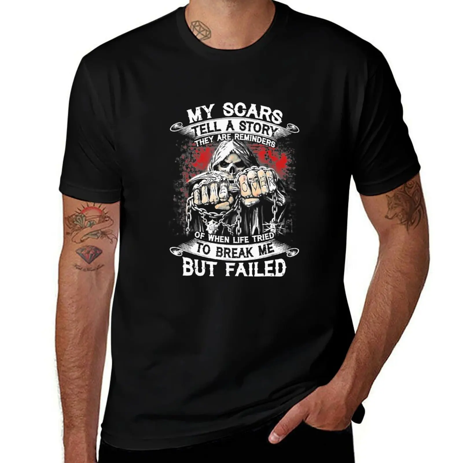 My Scars Tell A Story They Are Reminders T-Shirt anime t shirts Aesthetic clothing new edition mens workout shirts