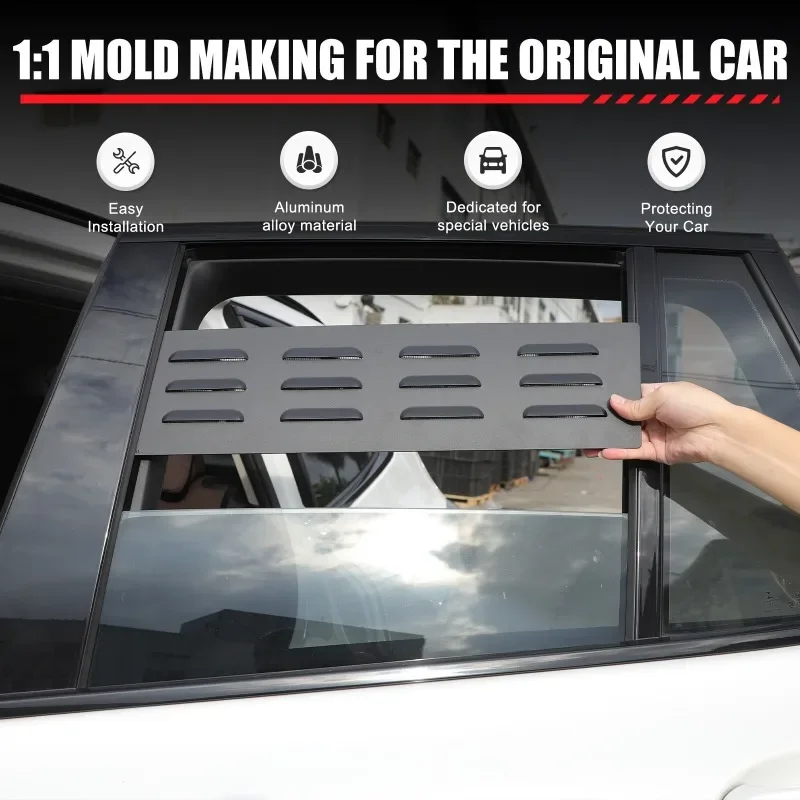 

Aluminum Alloy Black Car Rear Window Air Ventilation Shutters Trim Car Accessories For BMW X3 G01 2018-2024