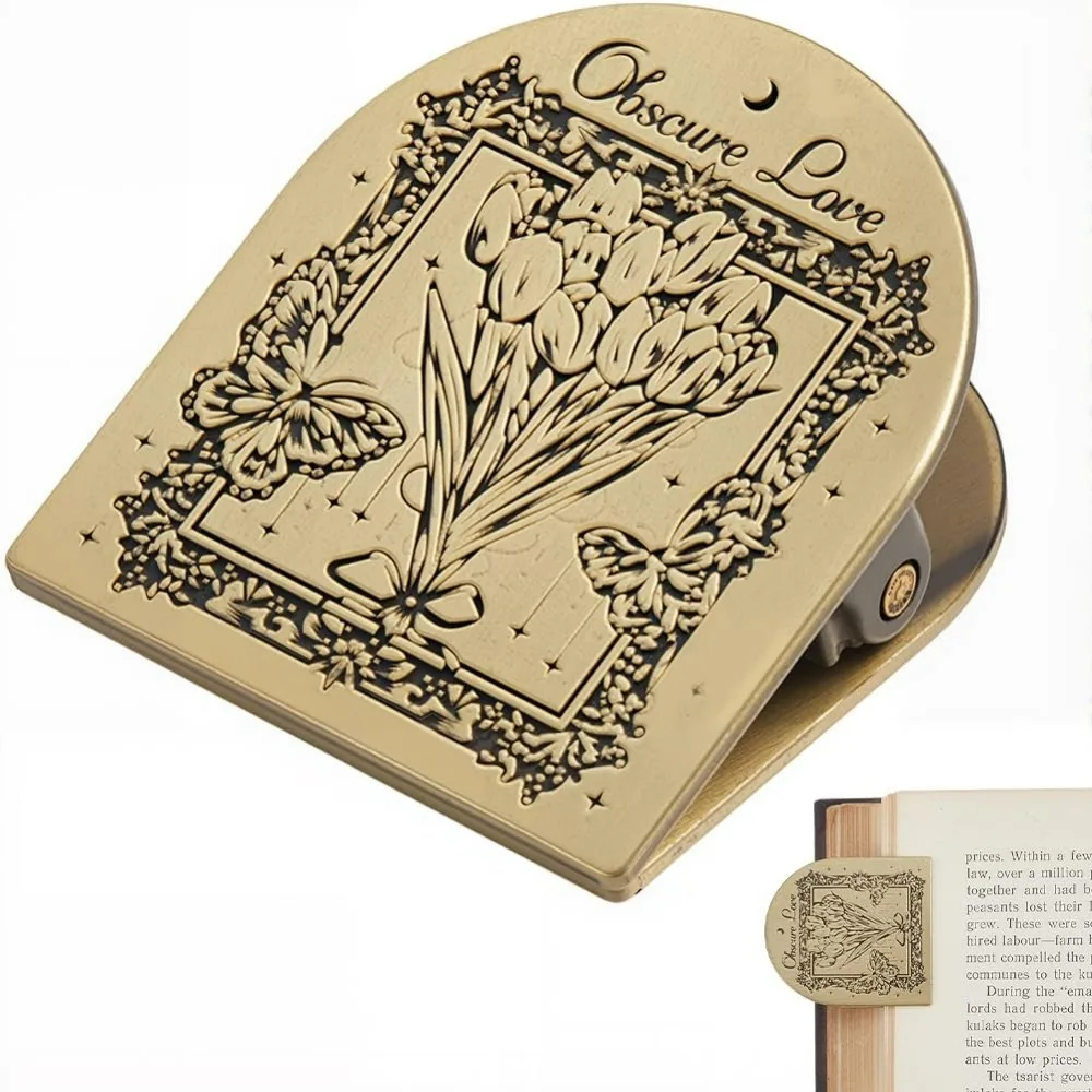 الزهور فراشة مجلة مقاطع معدنية خمر دفتر المسافرين كتاب بيل الموثق حامل سبيكة العتيقة البرونزية الزخرفية ميدوري