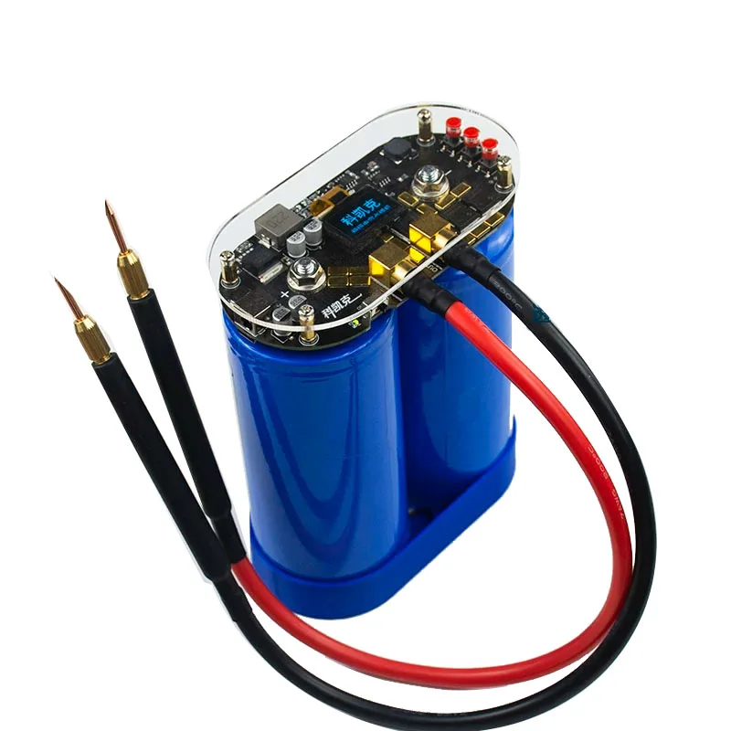 LCD Dual Pulse Handheld Farad Capacitor Spot Welder Dual Charging Spot Welding Machine for 18650 Lithium Battery DIY
